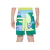 Nike Pattern Print Casual Sports Shorts Kids Shorts Peacock-Green DQ8969-365