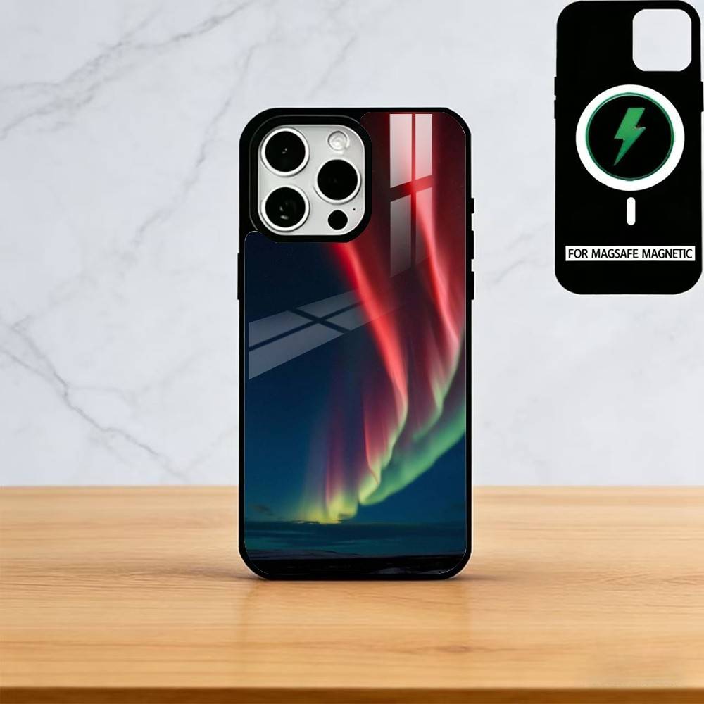 Prime Aurora Borealis Phone Case For iPhone17,16,15,14,13,12,11 Plus,Pro Magnetic For Magsafe Wireless Charging