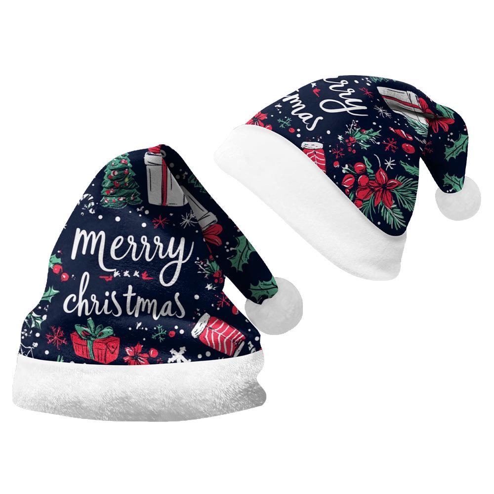 2024 Merry Christmas Ornament Hat - Short Plush for Adults & Kids