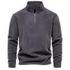 Giacca in Pile Calda e Spessa da Uomo Pullover con Collo a Zip Felpa da Uomo Softshell Giacca da Uomo