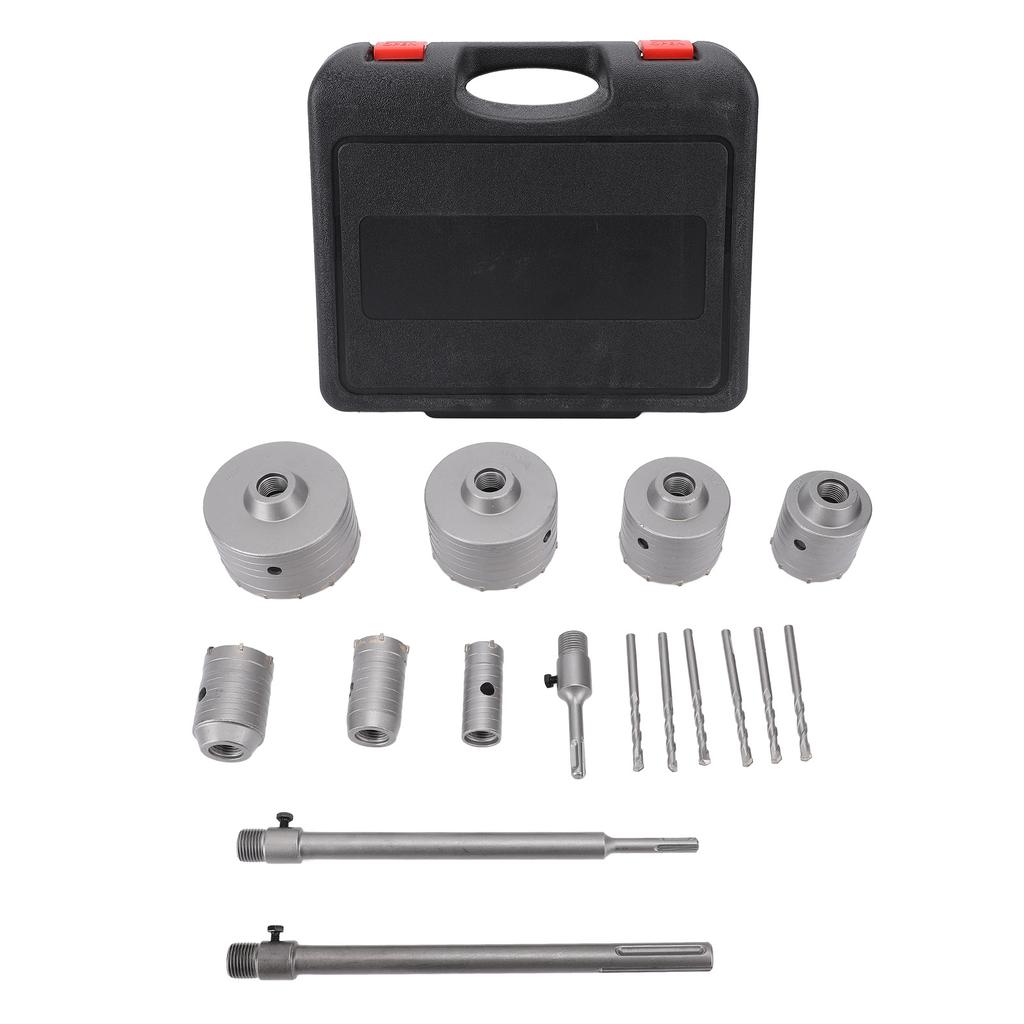 16-teiliges Lochsägen-Werkzeugset Hartmetallgelötet Hohe Härte Multifunktionales Wandlochöffner-Set für