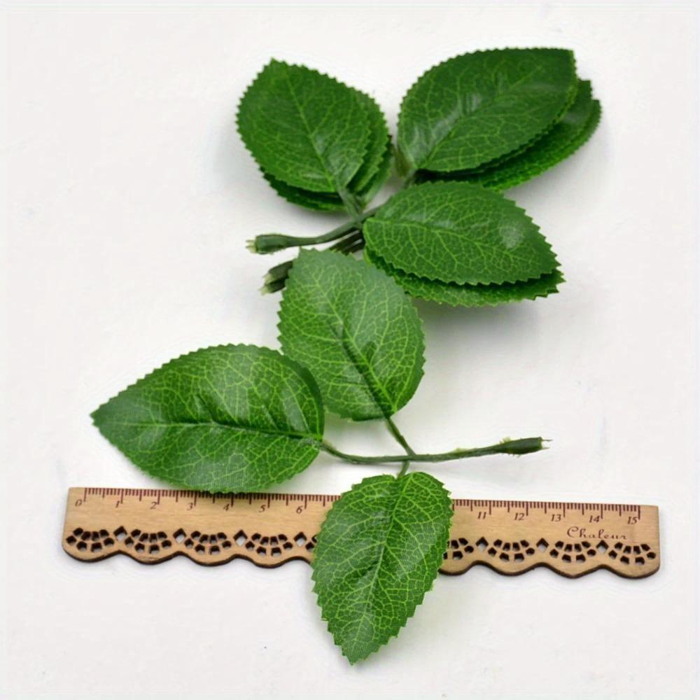 50Pcs/Pack Roses Green Leaf Wedding Bridal Accessories Christmas Home Decor Crafts Leaves Decorative Flowers Wreaths