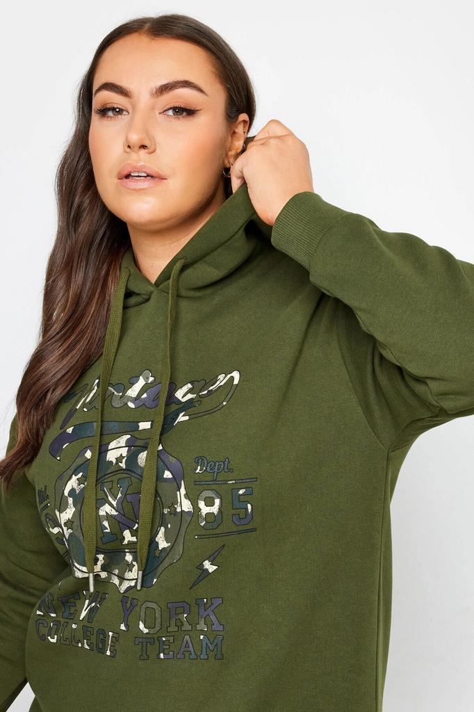 Women's Style Big Size Sweatshirt Plus Size Long Sleeve Hooded Sweatshirt With Text Print On The Front 302835
