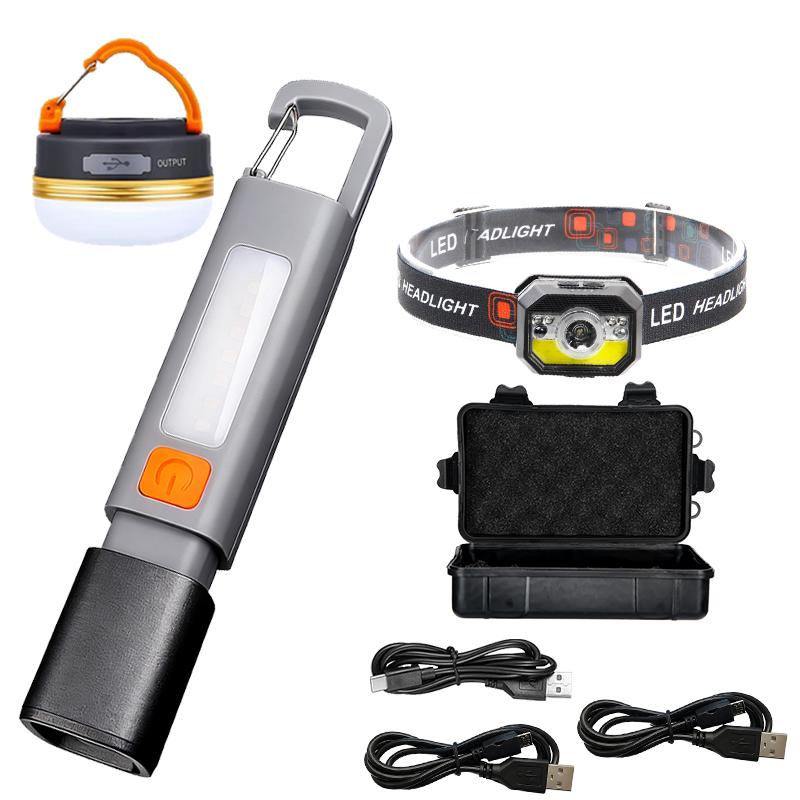 Super Bright XPE Flashlight COB Side Light Portable LED Torch Zoomable Waterproof Outdoor Fishing Hunting Camping Flashlight