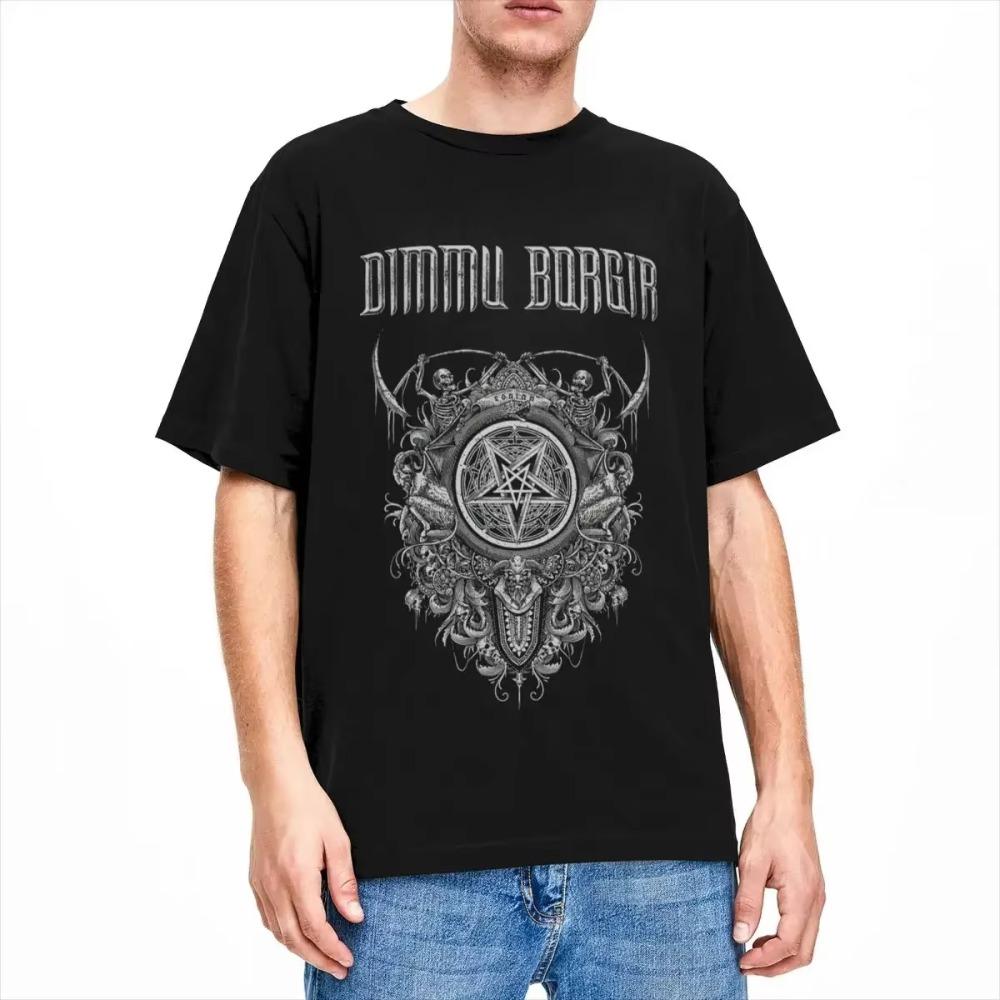 Black Metal Band Borgir Eonian Song Dimmu T Shirt Merchandise Men Women's Cotton Leisure Crewneck Tee Shirt Tops Unique