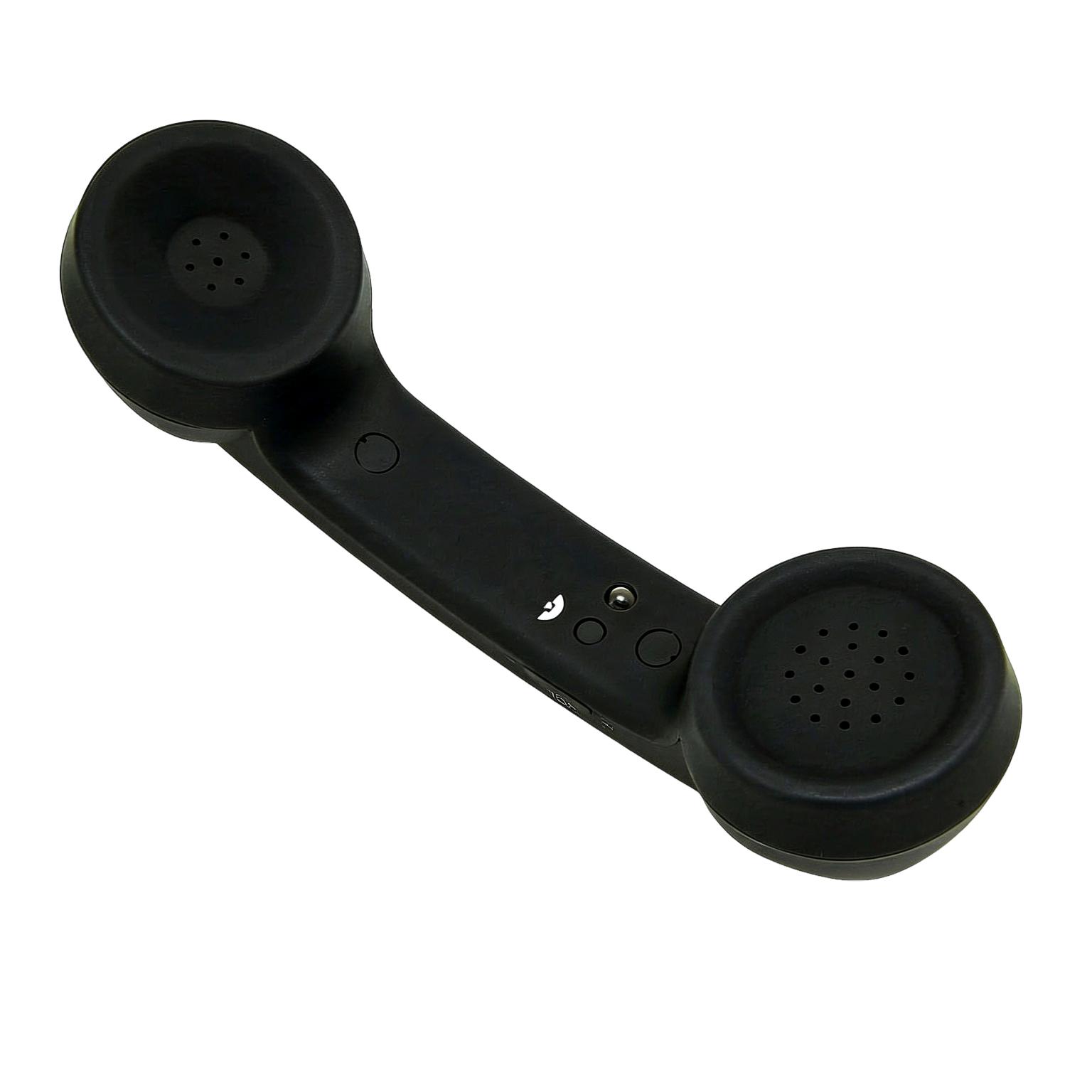Słuchawka telefoniczna Bluetooth Retro Odporna na promieniowanie Ładowalna Bezprzewodowa Słuchawka odbiornika telefonu komórkowego Czarna black