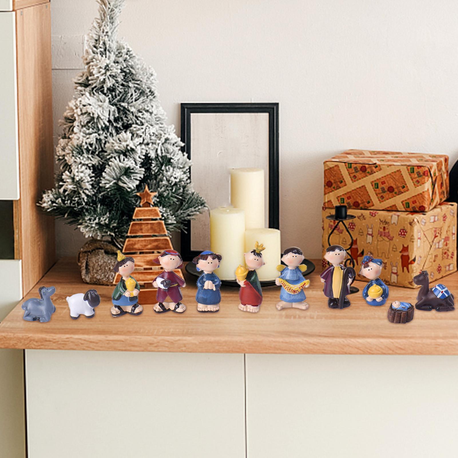 

Nativity Sets Figures 11 Pieces Resin Christmas Nativity Scene Decoration Christian Statue Mini Toys Figurines For Tabletop China Mainland