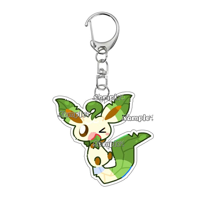 

Anime Eevee Acrylic Cartoon Keychain Peripheral Kawaii Sylveon Leafeon Glaceon Jolteon Flareon Pendant Charm Gifts for Friends about 5cm
