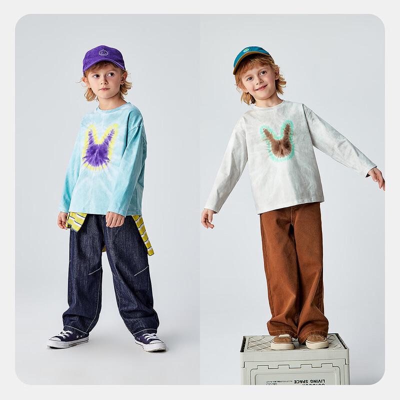 Minibala Jungen Langarm Tie-Dye Baumwoll-T-Shirt
