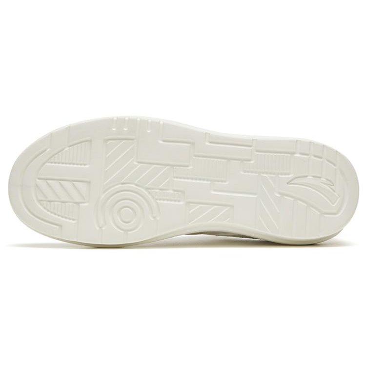 Anta Life Collection Slip Resistant Lightweight Abrasion Resistant Low top Skateboard Shoes Women's White Gray 922328060-3
