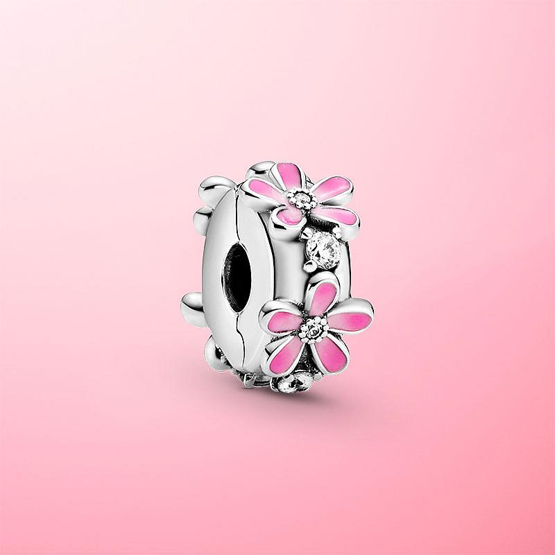 ! 925 Sterling Silver Sparkling Sparkling Daisy Flower Charms Bead Fit Original Bracelet Bangle For Women Jewelry Gift
