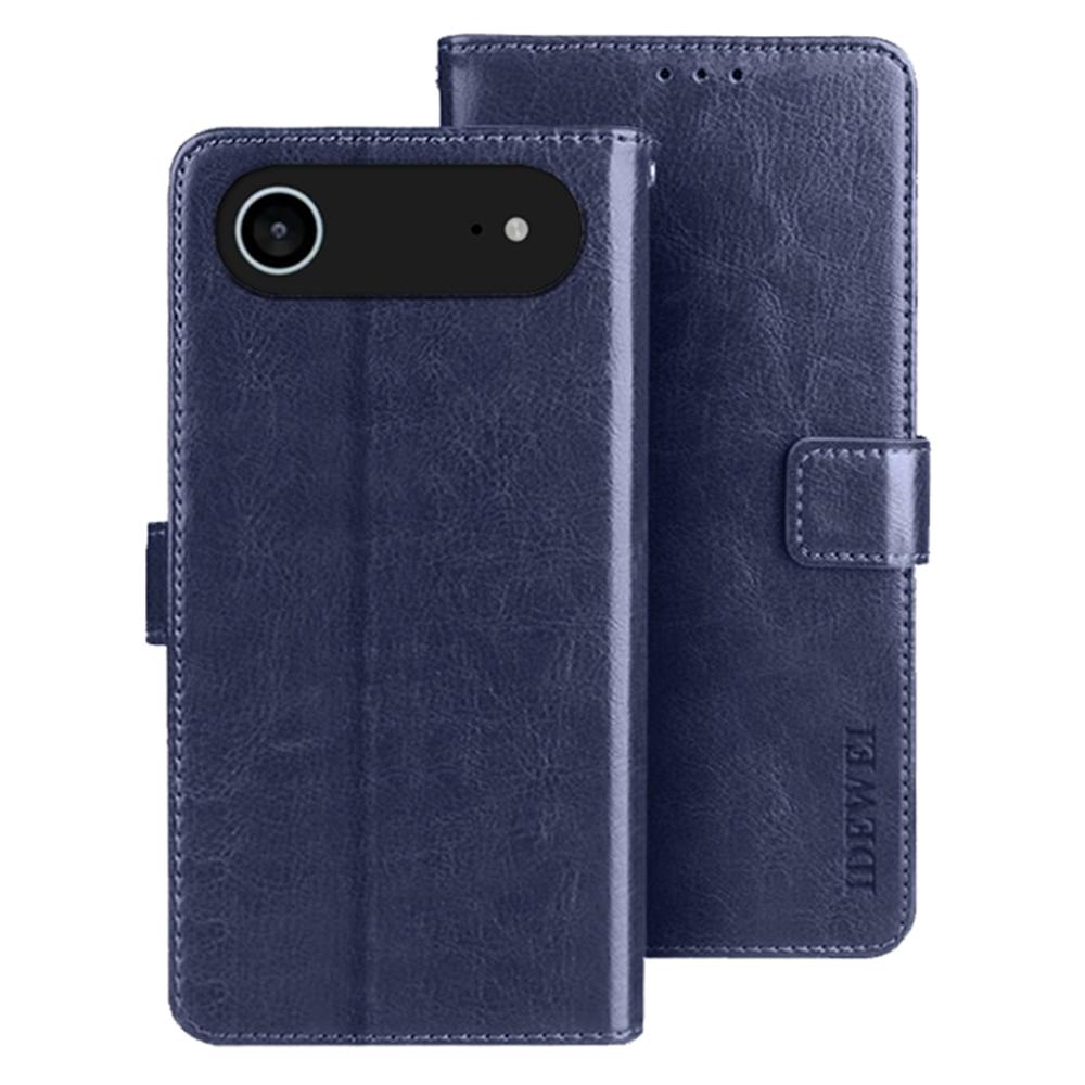 IDEWEI For iPhone 17 Air Stand Case Crazy Horse Texture Leather Phone Cover