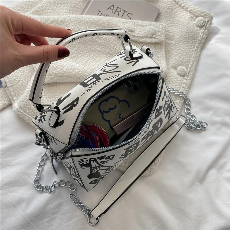 2024 Luxusní design Dámské Kožené kabelky a kabelky Módní Crossbody kabelky pro ženy Graffiti kabelky Tašky přes rameno Dámské kabelky