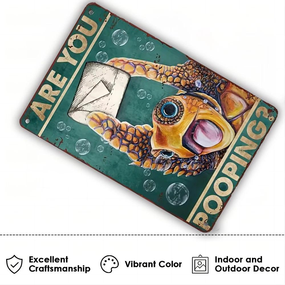 1pc Vintage Bathroom Metal Sign  Tin Sign , Wall Decor For Home Bathroom Toilet, 8x12 Inches