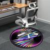 1pc Colorful Spiral Pattern Chair Carpet for Office Non Slip, Machine Washable Rug for Office, Room Holiday Decor for Christmas, Birthday Polyester