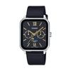 [Casio] CASIO Standard Moon Phase Analog Men's Watch MTP-M305L-1A2V Black Leather Band Black Overseas Model [Parallel Import]