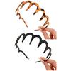 2Pcs Light Weight Tooth Headband Ergonomic Wavy Headbands with Teeth Slip Resistant Hairband For Women Daily Use