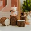 Wooden Candlestick Scented Candle Round Wooden Base Creative Candlestick Ornament Decorative Tray