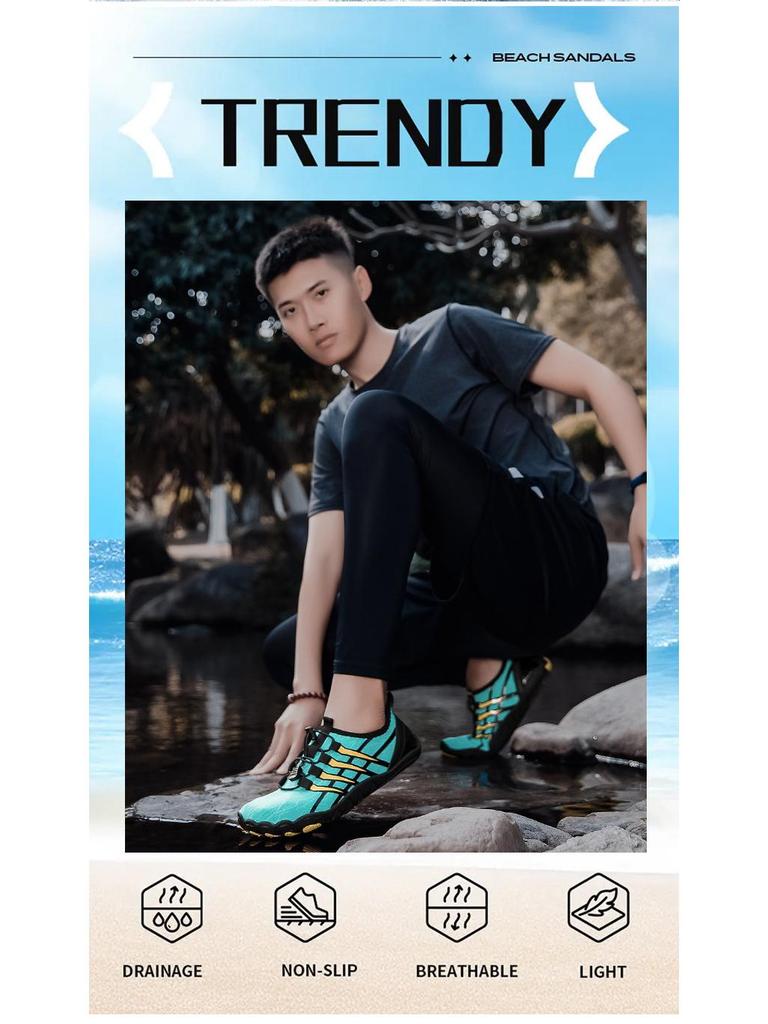 New Summer Outdoor Five-Finger Shoes: Men's and Women's Water and Trekking Shoes for Beach, River, Swimming, and Mountaineering