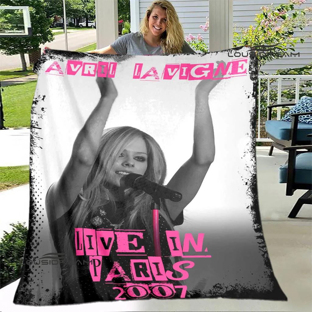 Singer AVRIL LAVIGNE Printed blanket Flannel Warm blankets Soft and comfortable blanket bed linings cubre cama Birthday Gift