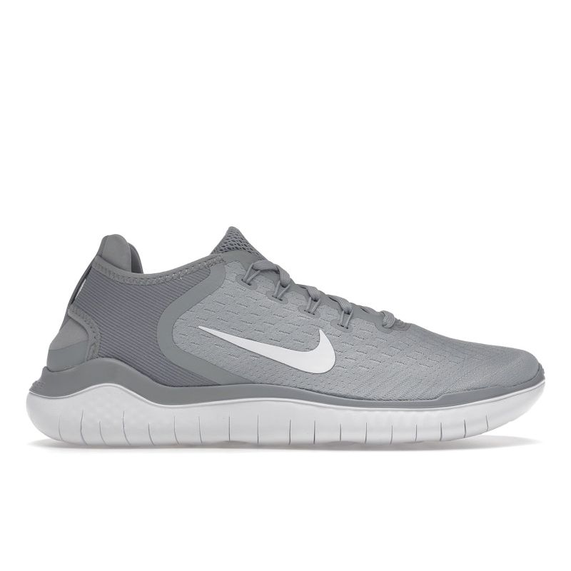 

Мужские кроссовки Nike Free RN 2018 Wolf Grey Бело-Вольт-Белые 942836-003