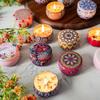 1Pcs/Box Scented Candle Set Gift Islamic Arabian Patterns Fragrance Candle Jar DIY Smokeless Couples Romantic Incense Candles for daily use