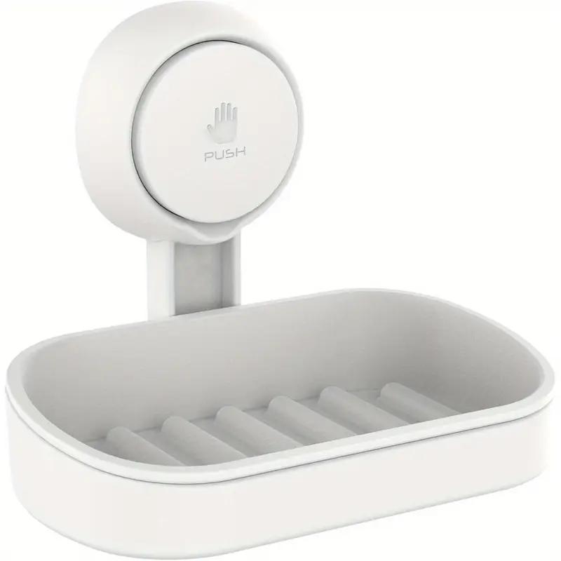 Suction Cup Soap Box Punch-free Vacuum Suction Cup Drain Bathroom Toilet Wall-mounted Suction Cup Rack Hanging