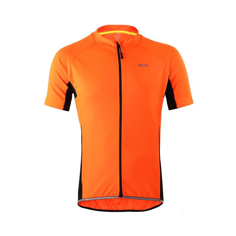 Maglia da Ciclismo Uomo Asciugatura Rapida Traspirante Assorbi Sudore Manica Corta Maglia da Bici Abbigliamento Sportivo