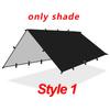19 Hang Point Tarp Waterpoof Survival Bushcraft Sun Shelter Beach Shade Tent Outdoor Canopy Backpacking Tourist Awning 4x4 3x3m