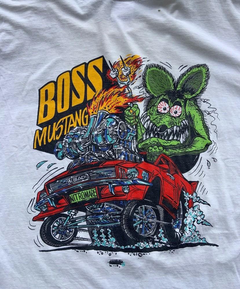 

Vintage Rat Fink Boss Mustang Ed Roth White Men S234XL Tshirt Unisex T-Shirt XXL