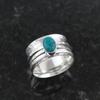 Lab Created Turquoise Gemstone Ring Handmade jewelry Spinner Band, Bohemian Ring Statement Jewelry Engagement Gift Anniversary Jewelry Unisex Gift