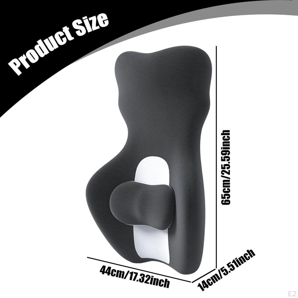 Bequemes Memory-Schaumstoff-Bürostuhl-Kissen, Kompaktes ergonomisches Rückenstützkissen für das Auto