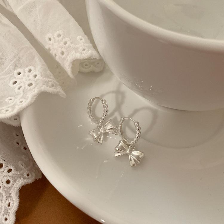 Korean 3D Bow Earrings for Women - Autumn/Winter Sweet & Trendy Ear Jewelry