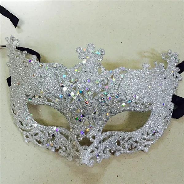 Princess Venice Mask Christmas Party Ball Mask Halloween Masquerade Performance Half Face Fox Sequin Lace Mask