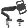ACCURTEK Laptop Monitor Arm with Fits Up To Laptops and Gas Grommet and Clamp VESA 9kg Weight Cable Desk Number Tray, 17-inch 15-32-inch Monitors,