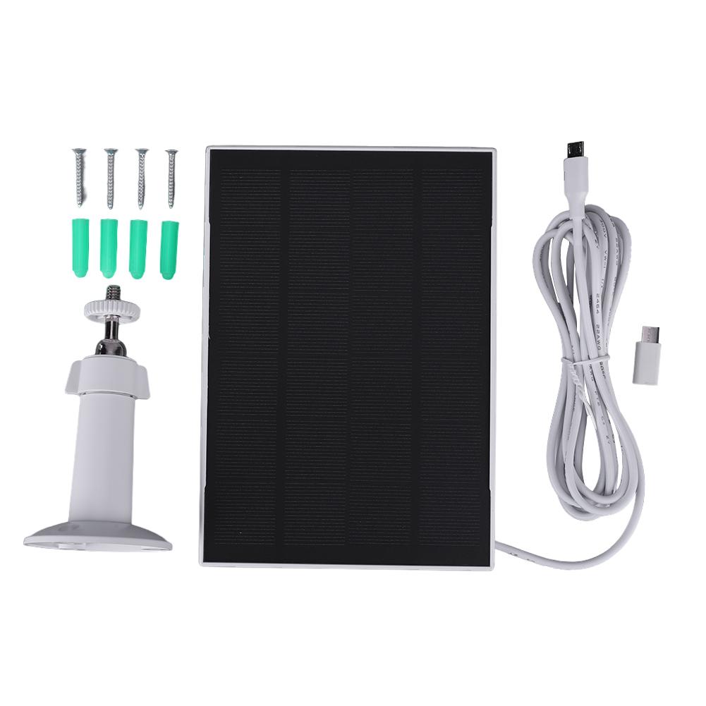 3W 6V Solar Panel Charger 360° Adjustable Wall Mount Camera Solar Panel 9.8Ft Charging Cable for Ring Eufy Blink Arlo Camera 4