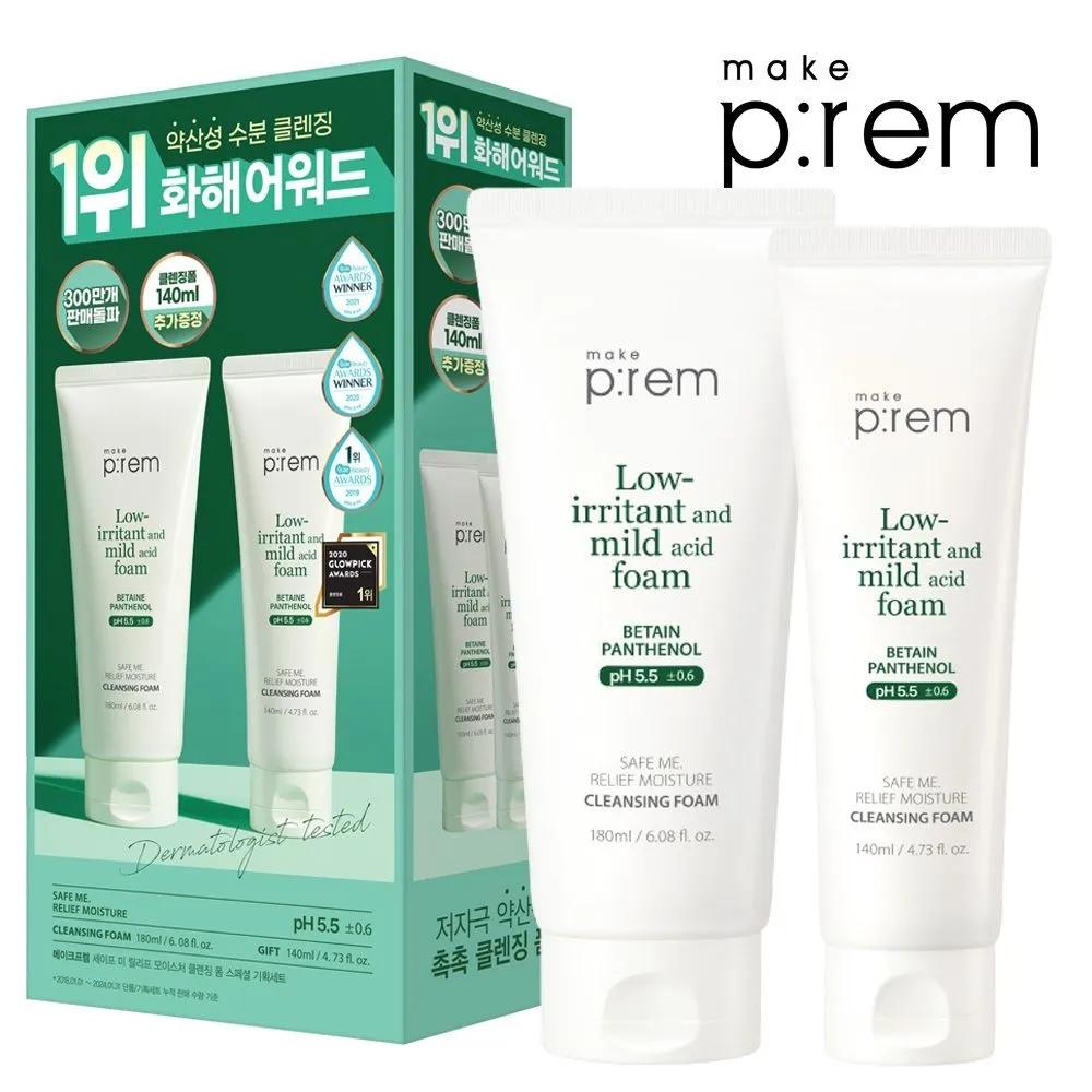 Make P:REM Safe Me Relief Moisture Cleansing Foam 180ml+140ml