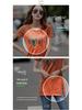 Women's Mid-Length Loose Letter T-Shirt, Korean Style Summer Casual Half-Sleeve White Top