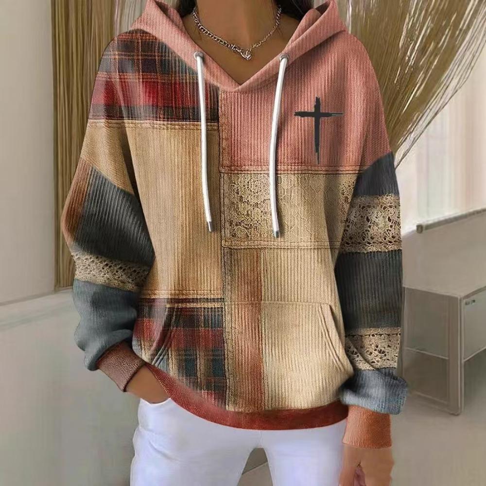 Autumn Cross Grid Pattern 3d Print Hoodie Kids Fasual European American Style Hoodie Streetwear Sweatshirt Girl Clothes Top