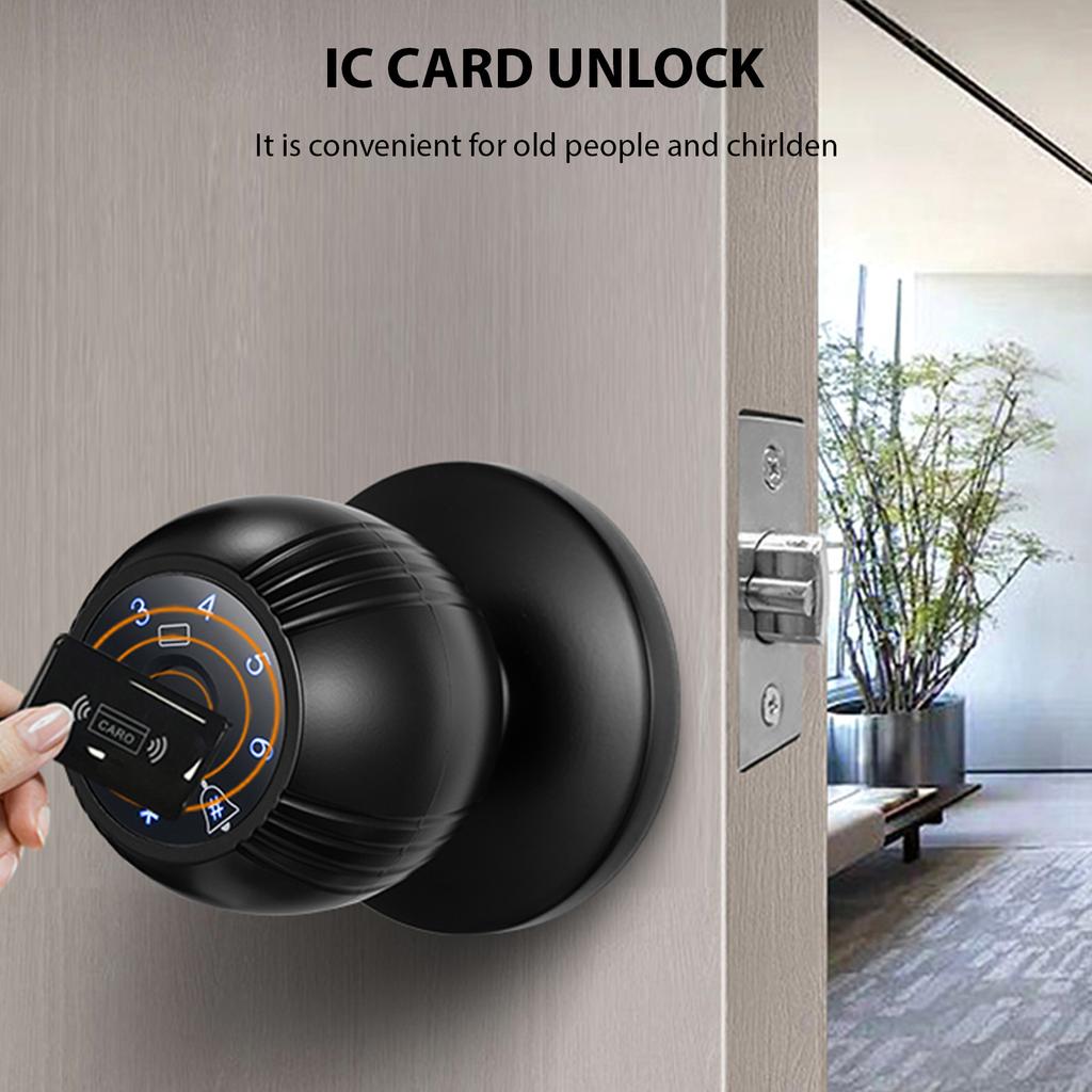 Smart Lock Keyless Entry   Fingerprint Door Knob   App Remote Access   5-in-1 FingerprintCelsiusPasswordCelsiusCardCelsiusKeyCelsiusApp Door