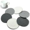 HINH Onderzetter Absorberend Natuurlijk Katoen Materiaal Super Hittebestendig Set 6 Diameter 11cm Isolerende Pad Dik Rond Handgeweven Geweven Thee Koffie Keuken