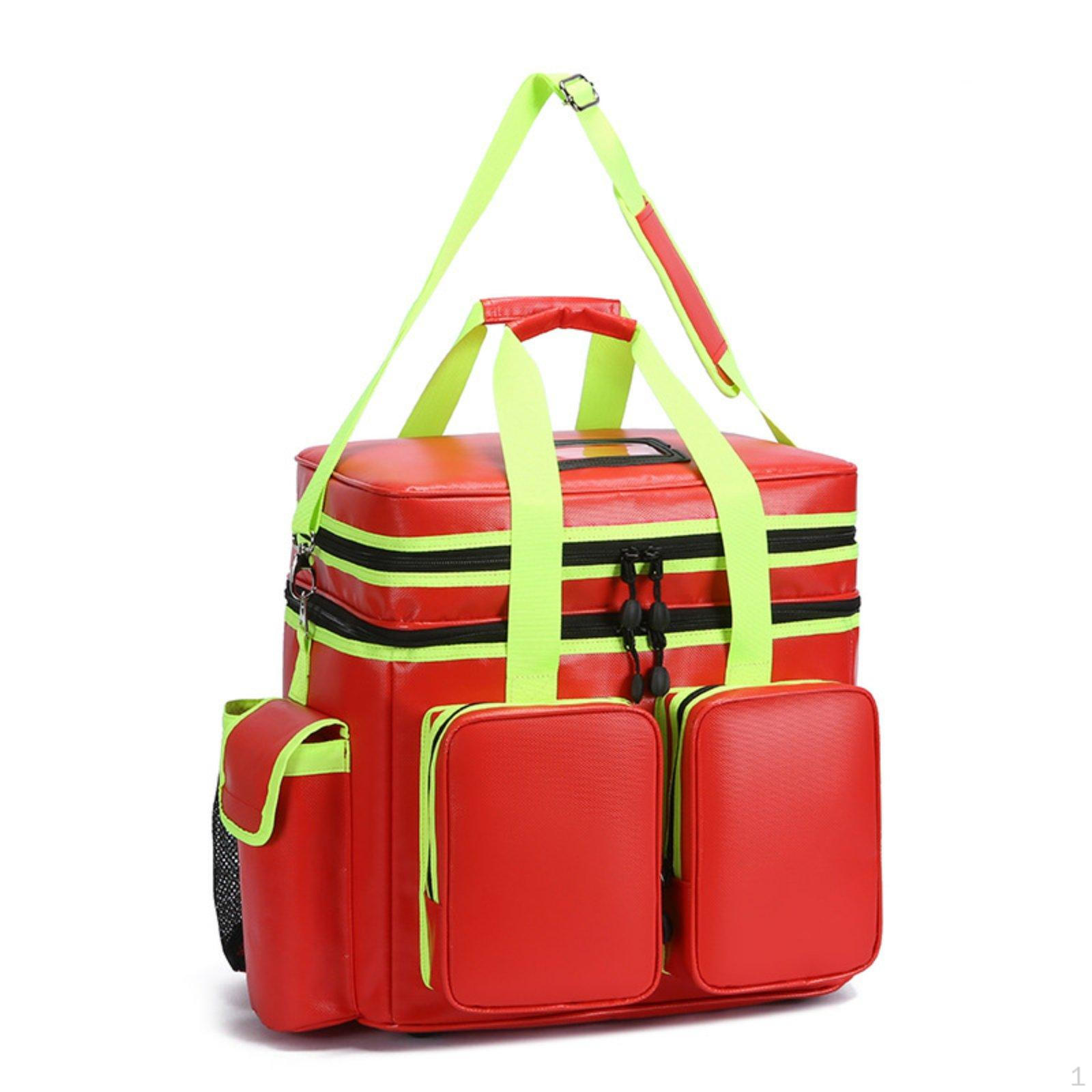 Ambulance First Aid Backpack Double Zipper Waterproof Medical Portable Large Capacity красный