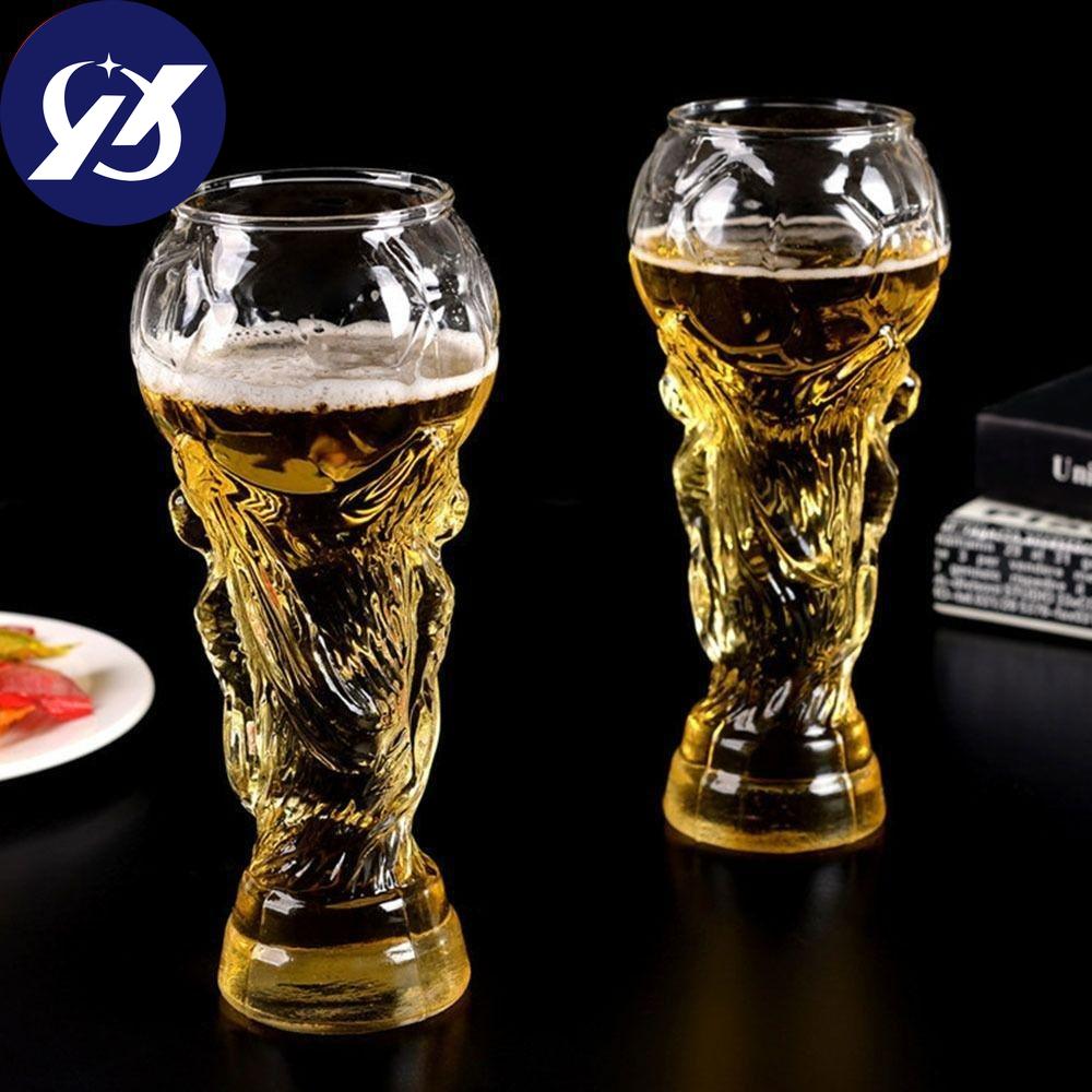 Gift Craft Souvenir 2022 Beer Mug Glass Cup Football Model Drink Bottle