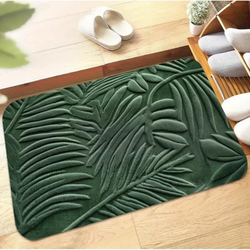 3D Leaf Bath Floor Mat Anti Slip and Stain Resistant Floor Mat Kitchen Anti Fouling Floor Mat