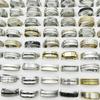 20pcs/Lot Factory Mix Style Simple Stainless Steel Finger Rings Men Women New Gifts Jewelry Bar Wide Joint Ring
