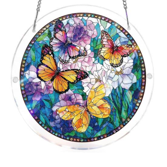 

Jigsaw Puzzle Suncatcher, DIY Puzzles Acrylic Sun Catcher, Stained Glass Window Hanging Ornament for Home, Garden Decor, Gift for Women, Mom, Friends D