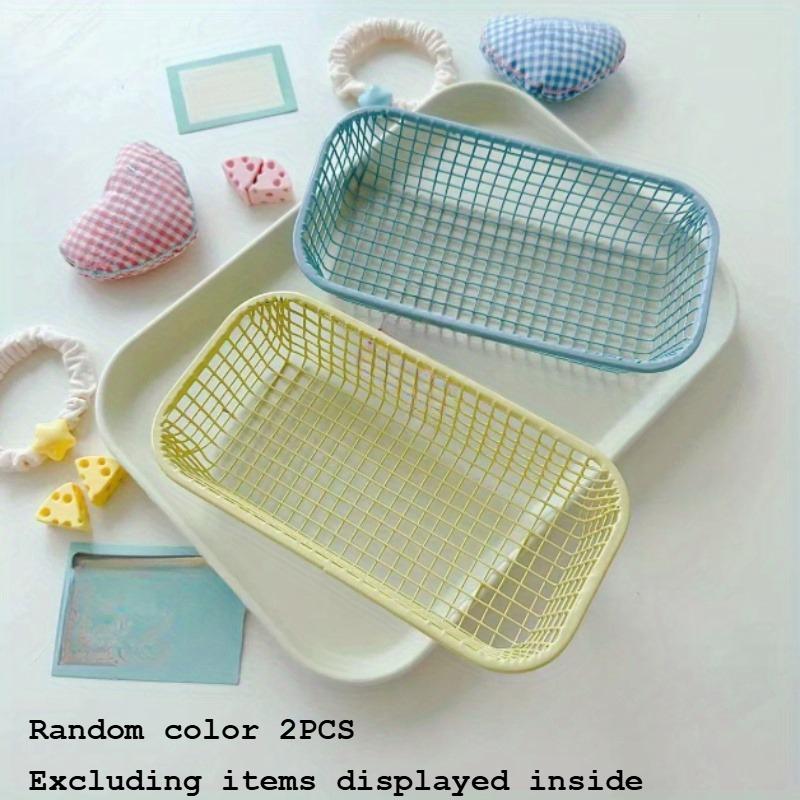 Stationery Organizer and Storage Box, Office Storage Basket, Cosmetic Sorting Rack, Desktop Decorative Photo Prop Storage Basket