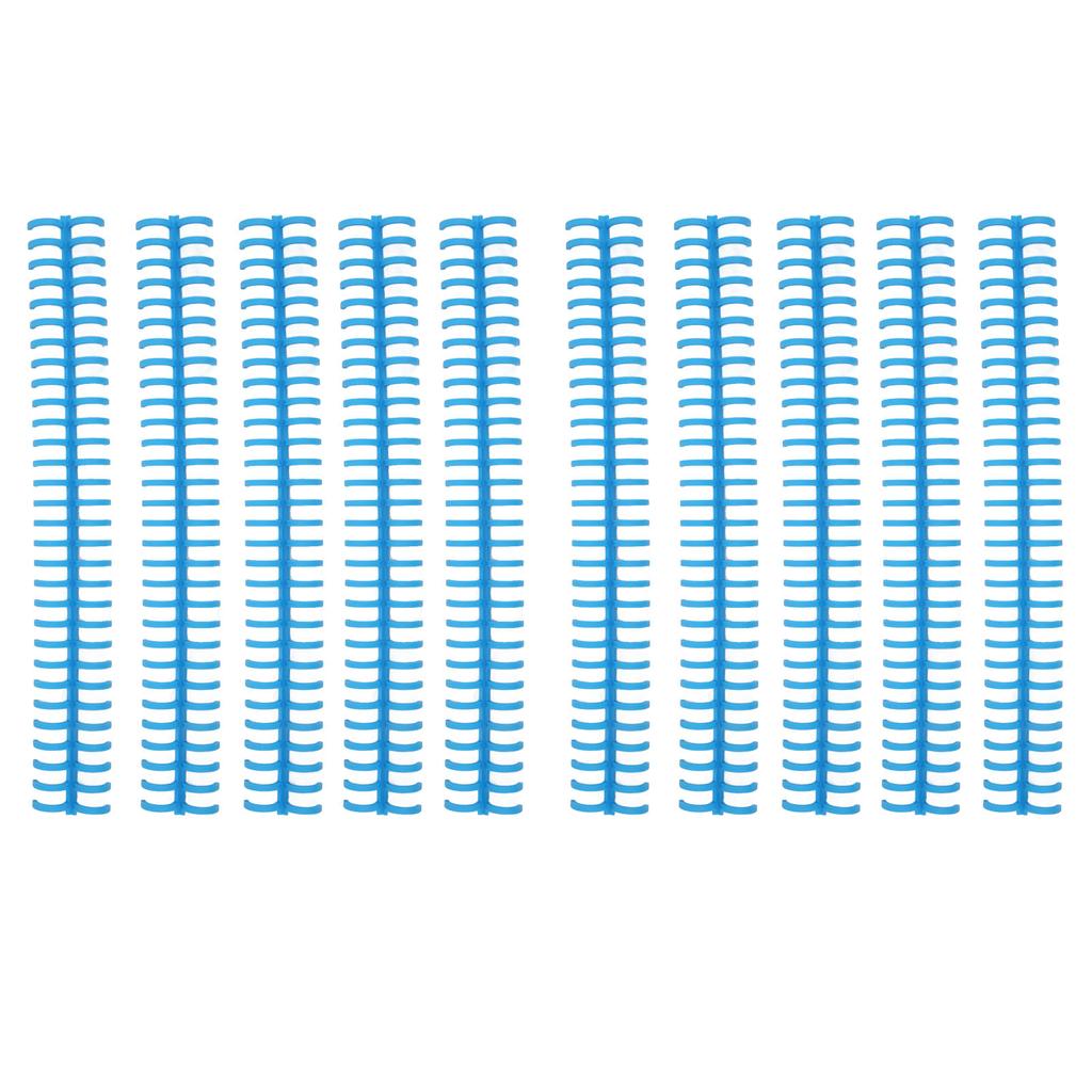 10Pcs Binding Spines Spirals Coils Combs 30 Holes Plastic Strip for Loose Leaf 1Celsius2in Diameter