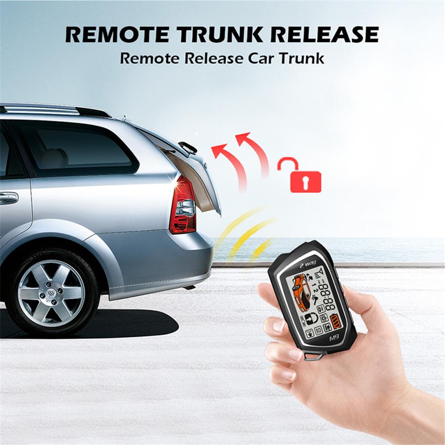 Universal 12V 2-Way Car Alarm Security System Remote Engine Start Anti-hijacking