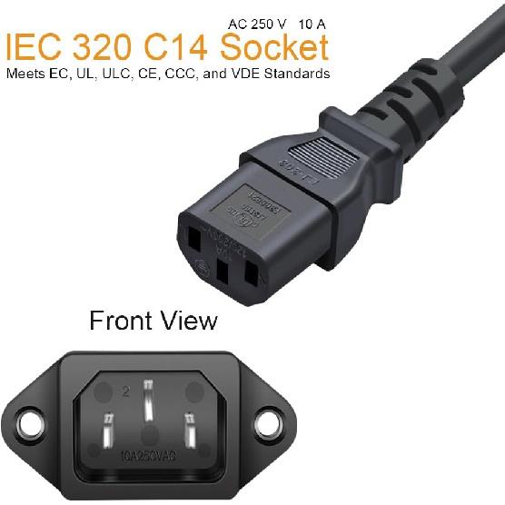 

Набор из 10 шт. AC 250V 10A IEC 320 C14 Панельный штекер-адаптер Разъем питания Розетка Черный Крепление на винтах 3-контактный Входной штекер питания Розетка от MXR